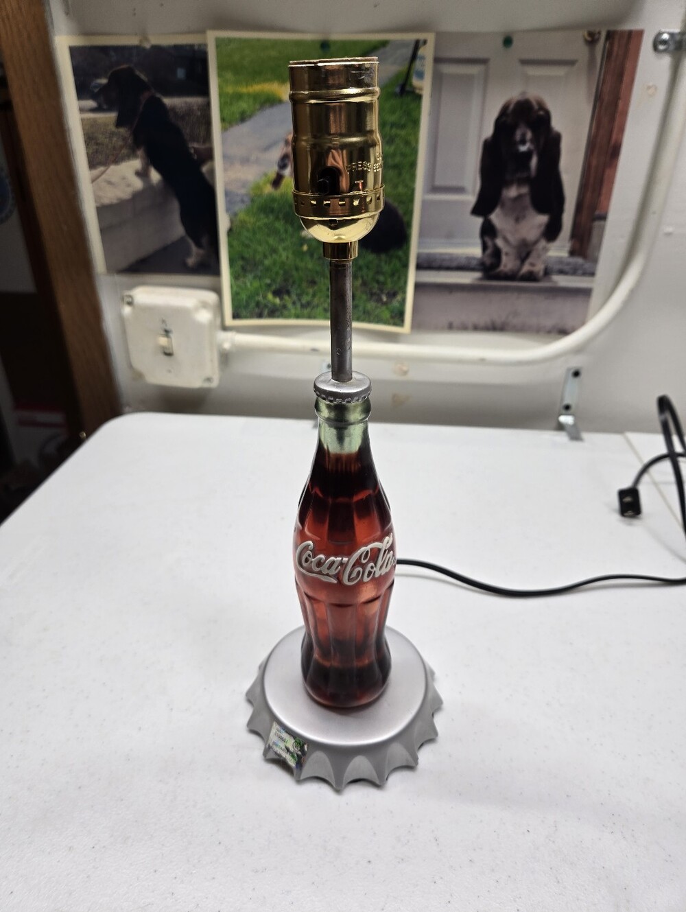 2001 Coca Cola Bottle Table Lamp.  Good Condition Getting Hard To Find.